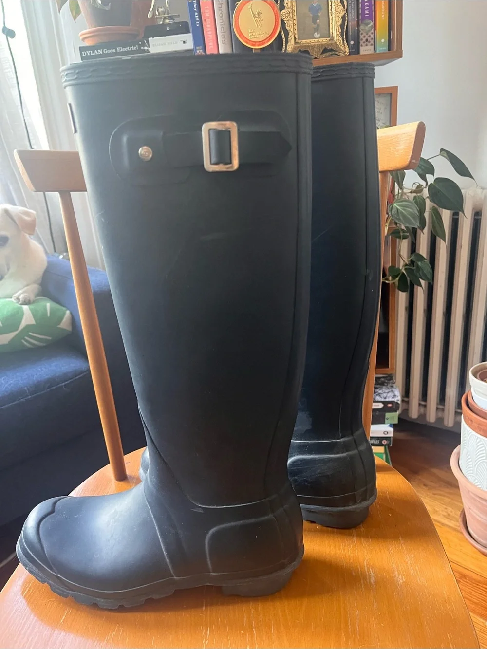 Hunter Navy Blue Rubber Rain Boots